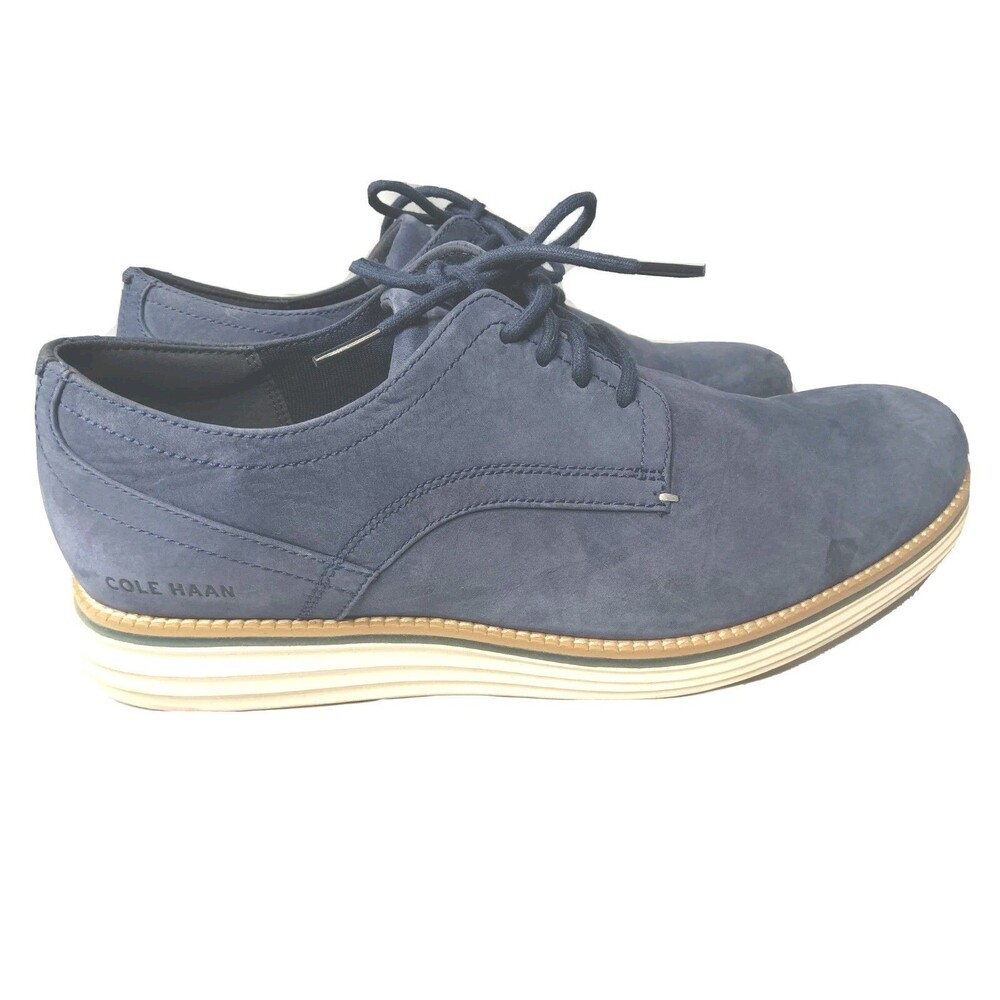 Cole Haan Original Grand Cloudfeel Oxford Mens Shoes Sz 10.5 Blue Nubuck C33811